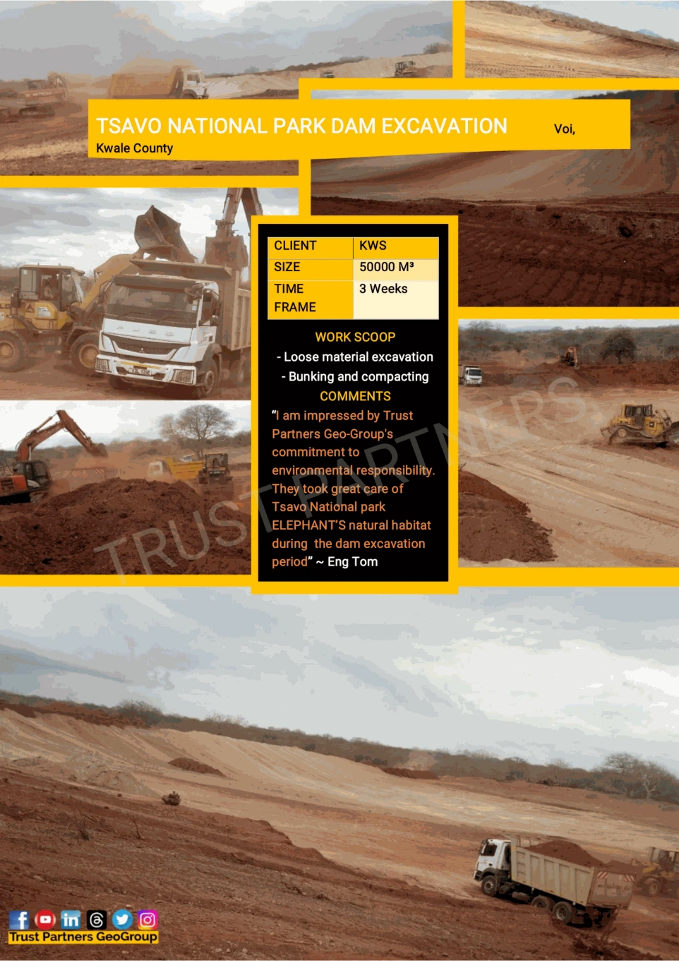 Trust Partners Geo-Group | Dam excavation in Tsavo national park Trust Partners Geo-Group | Dam excavation in Tsavo national park