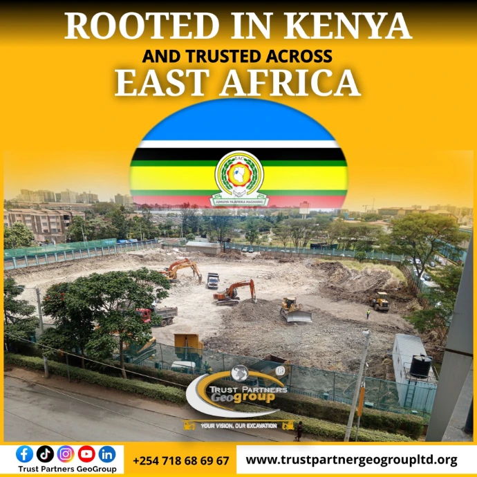 TRUST PARTNERS GEOGROUP: 15 years of trusted excavation and heavy equipment rental services across Nairobi, Kiambu, Machakos, and Nakuru counties in Kenya