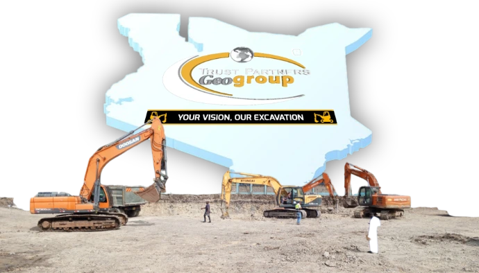 Discover the flexible heavy equipment rental solutions from Trust Partners Geo Group Ltd. Nationwide availability across Nairobi, Mombasa, Kisumu, Nakuru, and more. Equipment for all construction needs.