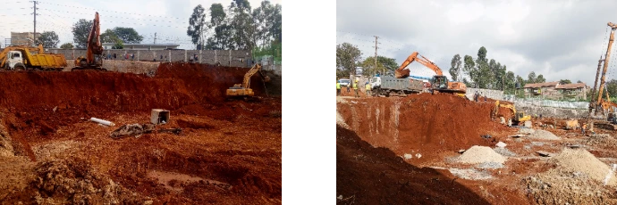 Nairobi skyline with ongoing bulk earthworks in the foreground