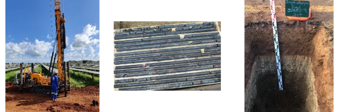 Geotechnical engineer conducting soil tests on-site in Nairobi