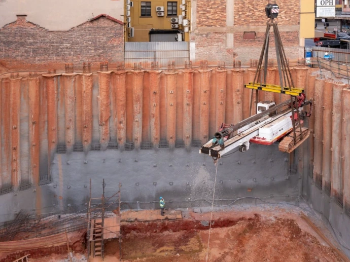 Nakuru 25 meters deep basement excavation, piling and Shotcreet project
