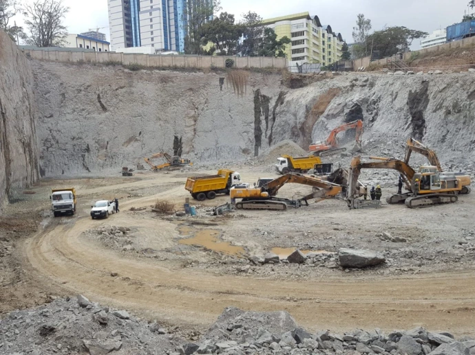 Nairobi Upperhill 30m basement excavation site