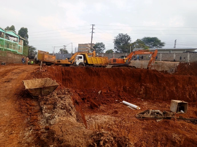 A 15 meters basement parking excavation in Kenya
