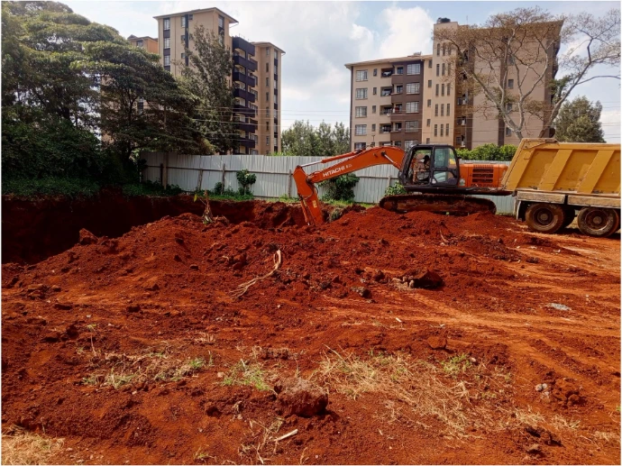A single basement excavation in Eldoret Kenya